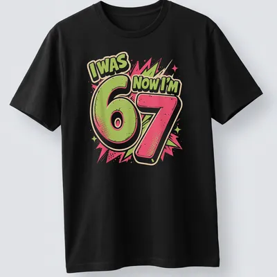 Bold comic style shirt with text celebrating a child's 7th birthday