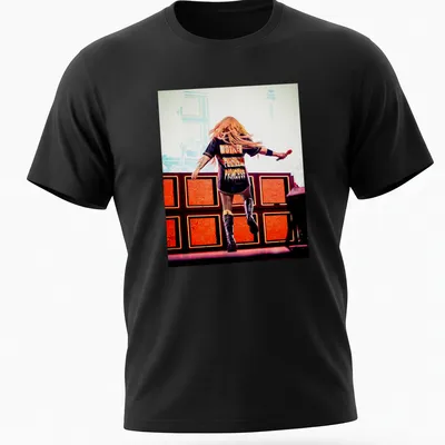 Concert-inspired t-shirt featuring Avril Lavigne with bold lettering