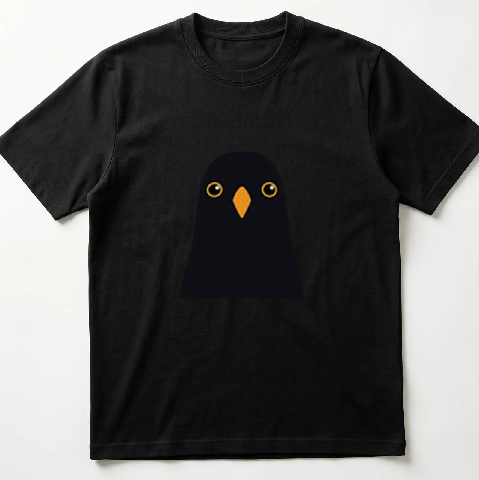 Minimalist design featuring a blackbird with the word Blackbird in stylish typography. — printed on a unisex t-shirt