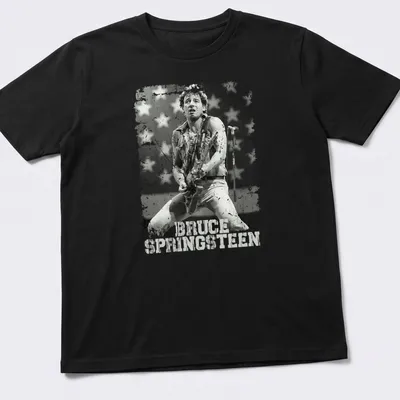 Retro vintage tee featuring Bruce Springsteen in distressed print