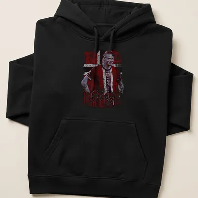 Vintage print shirt featuring Erling Haaland's name in red, white, and blue — printed on a unisex hoodie