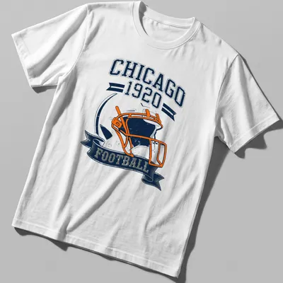 Vintage Football Helmet T-shirt featuring Chicago 1920 Football text
