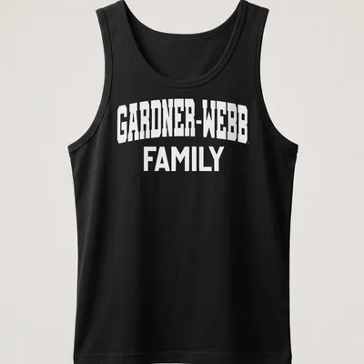 Bold collegiate print of Gardner-Webb Family on a — printed on a tank top