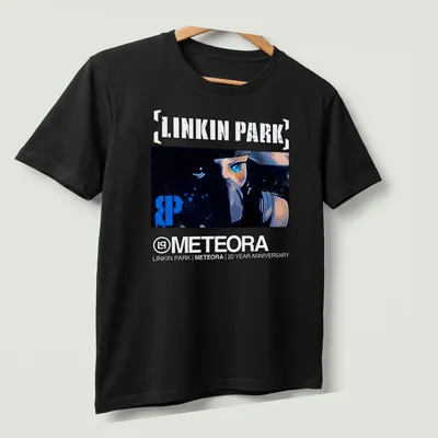 Digital art t-shirt for Linkin Park's Meteora 20 year anniversary. — printed on a unisex t-shirt (angled view)