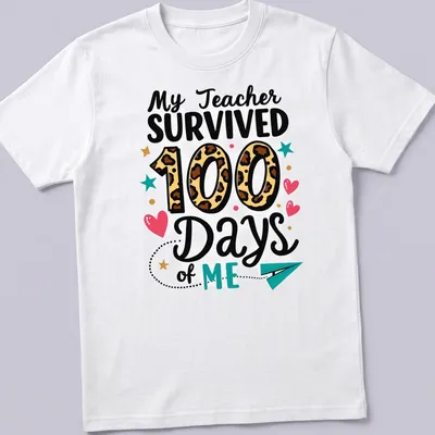 Colorful playful design with leopard print and text celebrating teachers