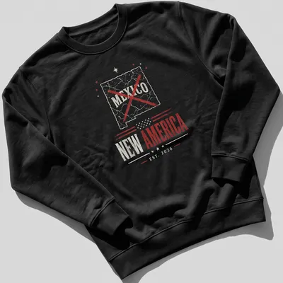 Distressed print of New Mexico statement in red and gray lettering — printed on a unisex sweatshirt