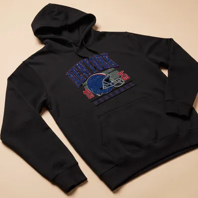 Vintage retro New York Football T-shirt featuring a classic helmet design — printed on a unisex hoodie