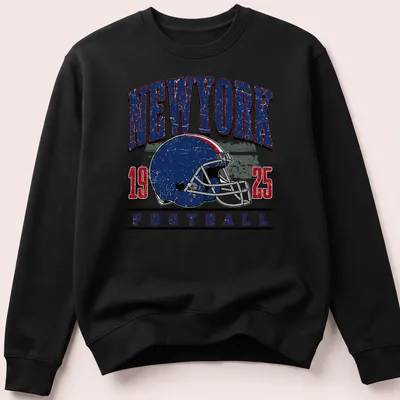 Vintage retro New York Football T-shirt featuring a classic helmet design — printed on a unisex sweatshirt