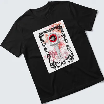 Illustrative compass design with the word Stay on a watercolor background in various colors