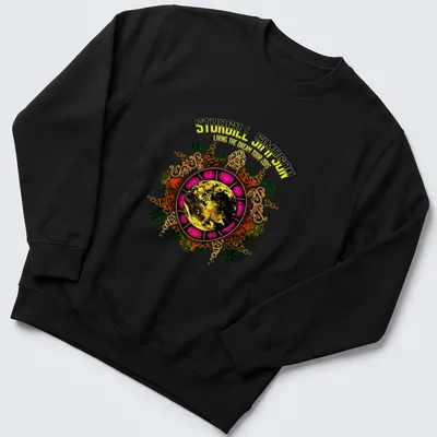 Vintage ornate Sturgill Simpson tour shirt featuring an Earth globe design — printed on a unisex sweatshirt