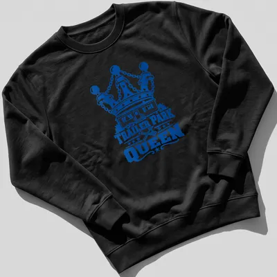 Bold graphic Tee with the text Trailer Park Queen above a cartoon trailer park and crown — printed on a unisex sweatshirt