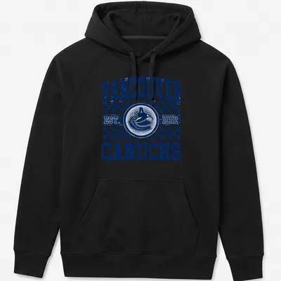 Vintage distressed Vancouver Canucks T-shirt with bold lettering — printed on a unisex hoodie